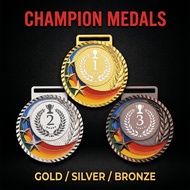 1PCS Free Customized Logo Gold, Silver, Copper, Metal Award, Medal Winners' Trophy, Football Encoura