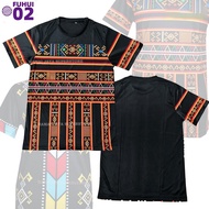 HOT&amp;Wholesale Baju Batik Jersey Unisex Traditional Etnik Sabah CORAK LENGAN