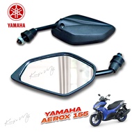 YAMAHA AEROX 155 | Side mirror genuine parts black short stem