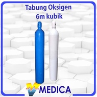 (Instant) Tabung Baru Oksigen Kesehatan 6m3 Lengkap (Tabung+isi) 