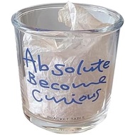 400ml/13.5oz Blue Letter ABC Glass Cup Cold Extracted Coffee Fruit Drink Cup-(Blue ABC)