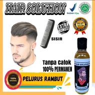 HAIR SOLUTION PELURUS RAMBUT PRIA DAN WANITA 100 % PERMANEN TANPA CATOK