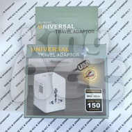 UNIVERSAL TRAVEL ADAPTOR + USB