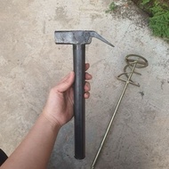 Nail pulling hammer, iron tube handle escape hammer