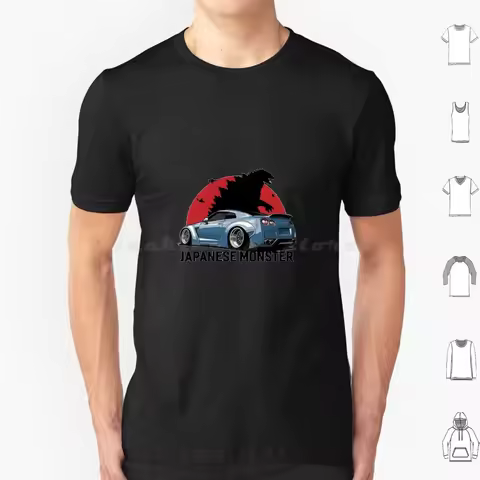 Japanese Monster T Shirt 6xl Cotton Cool Tee Skyline R34 Fast And Furious Paul Walker Racing Car Str
