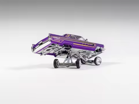 97M 1:64 1964 Coupe DeVille LowRider Alloy Vehicle Collectible Car Model