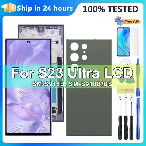 TFT For Samsung Galaxy S23 Ultra 5G S918B S918B/DS LCD Touch Screen Display Digitizer Assembly Repla