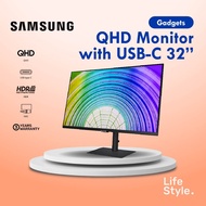 Samsung 32" QHD Monitor with USB type-C and LAN port - 3 Years Warranty