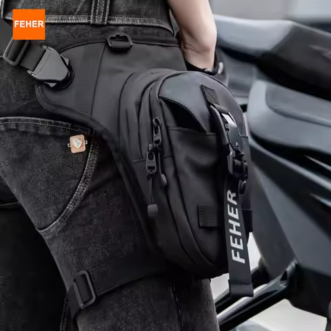 FEHER Motorcycle Thigh Bag Waterproof Unisex Multi-Functional Tear-resistant Motorbike Leg Bag Expan