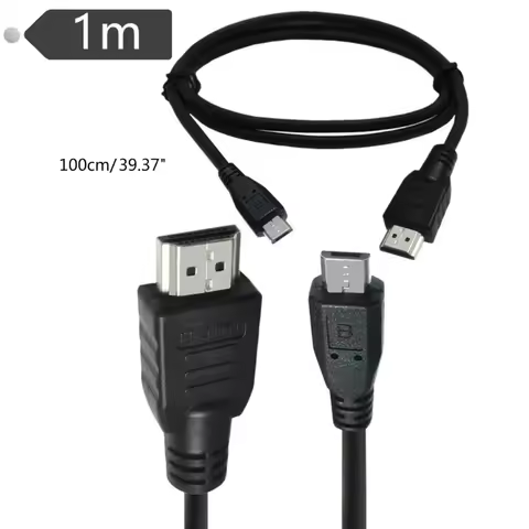 Micro USB to HDMI 1080P Date Cable, Micro USB 5P to Hdmi Cable Adapter Connect Tablet Videos Picture