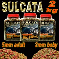 2KG SULCATA SUPERFOOD PELET SUPER PAKAN TORTOISE FOOD ADULT BABY BITES MAKANAN SULKATA CENTHROCHELYS