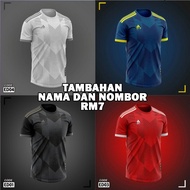 🔥LELONG 🔥BAJU NAMA SENDIRI / JERSI LELAKI DAN PEREMPUAN / BOLA SEPAK HOKI BOLA TAMPAR FUTSAL