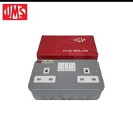 UMS 2213M METAL SINGLE/DOUBLE SWITCH SOCKET