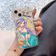 Photo frame airbag case for iphone 14promax 11 13 12 7Plus 6 6s XR X XS Max Cute Princess Girl cover