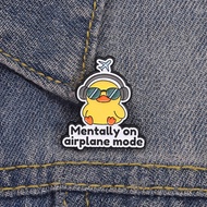 "I Don't Want To Deal with People, I Just Want To Be Empty" Emotional State Expression Brooch Fashio