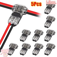 VIOLETLILAC 1/5Pcs Pluggable Wire Connector, 2 Pin Low Voltage Electrical Cable Crimp,  No Stripping