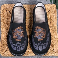 Old Beijing Cloth Shoes Casual Korean Version Xishan Cloth Shoes Embroidered Shoes Social Shoes Men 
