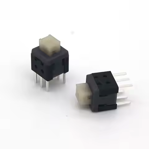 10pcs Small micro self locking switch 5.8*5.8mm wit 6 feet with lock touch switch button switch Flat