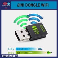 2in1 Dongle WiFi Bluetooth Dual Band 802.11AC 600Mbps