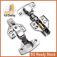 SG Stock 1PCS FULL Stainless steel Cupboard Hinge Soft close hinge Kitchen Cabinet Hinge Cupboard Hydraulic Door Hinge