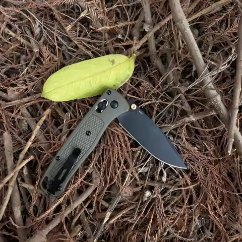S30V Black Steel + Nylon Fiber Military Green Folding Knife – Portable outdoor knife, great for coll