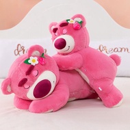 (Xưởng sỉ) Gấu Bông  gấu dâu Lotso Huggin Bear Lông Xù Cao Cấp Tai Dâu Dáng Nằm