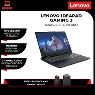 LENOVO IDEAPAD GAMING 3 16IAH7 82SA00EXMJ (I7-12650H, 8GB, 512GB SSD, RTX3050_4GB, 16.0'' WUXGA, GRE