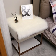 KY-D Wool-like Tablecloth Bedroom Bedside Table Mat Desk Pad Plush Dining Table Cushion Coffee Table Cloth Chair Cushion
