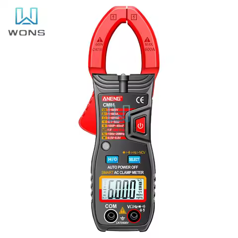 CM80/CM81 Digital Clamp Meter Ammeter Voltage Car Amp Hz Capacitance NCV Ohm Test Multimeter Digital