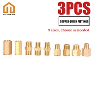Brass Hex Reducing Adapter M8x1 to M10x1 High Pressure 30MPa 4500PSI Threaded Fitting 3pcs