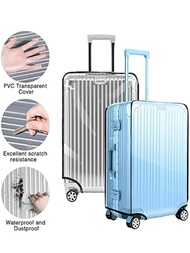 Pvc透明塑料行李箱套保護器袋，全尺寸，適用於旅行