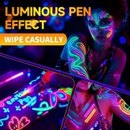 8pcs Colorful UV Face & Body Paint GLows under UV light in the dark Fluorescent Marker Pen Paint Mar