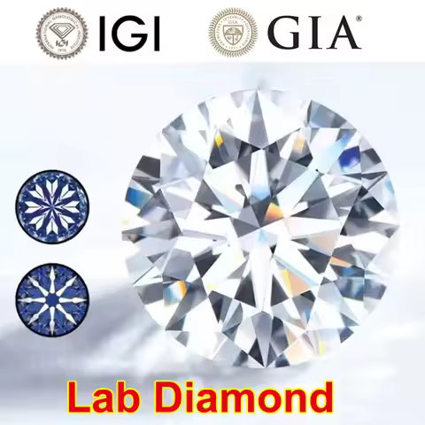 IGI GIA Certificate White Lab Grown Diamond CVD HPHT Round Lab DE Color VVS VS Clarity Loose Diamond