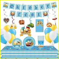 B4 The Munich Oktoberfest Party decorations tablecloth flag banner tableware disposable fork spoon p