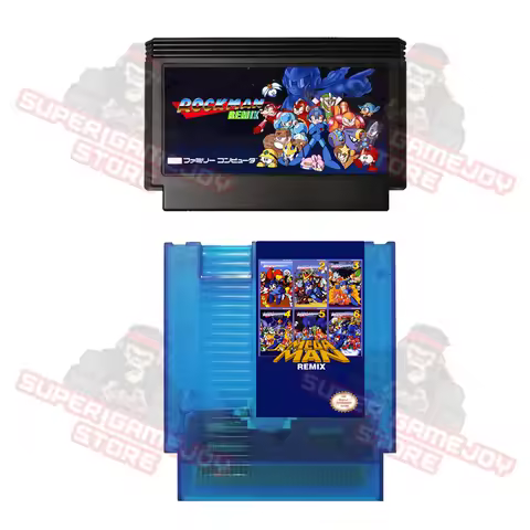 THE MEGAMAN REMIX 73 in 1 Rockman Remix 8Bit 60Pins 72Pins Game Cartridge, Retro Game Card Compatibl