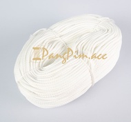 เชือกถักกลม เชือก TBE เชือกอเนกประสงค์ เชือกลูกเสือ สีขาว 1 กิโลกรัม (1KG) เบอร์ 4 6 8
