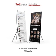 TERBAIK Twindigital Custom Desain X Banner Wisuda Graduation Sidang -