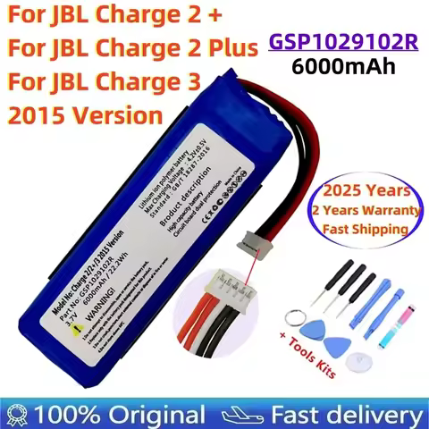 Original New 6000mAh GSP1029102R Battery For JBL Charge 2 Plus Charge 2+ charge 3 2015 Version Fast 