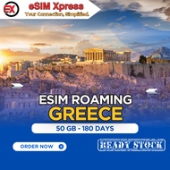 eSIM Yunani 50 GB Data | 180 Days | eSIM Roaming | eSIM Travel Greece