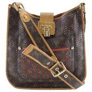 Pre-owned LOUIS VUITTON Musette Shoulder Bag M95174 x Monogram Perforated, Made in France, 2006, Bro
