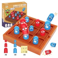 Tic Tac Toe Chess Table Board Game Nesting Dolls Strategy Game For Family Parent-child E1M0