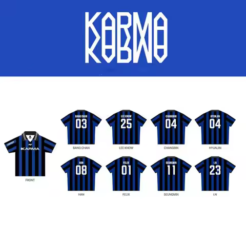 KPOP Stay KARMA Album Fans Support Shirts FELIX BANGCHAN HYUNJIN Streetwear Loose Clothes Tshirt Sho