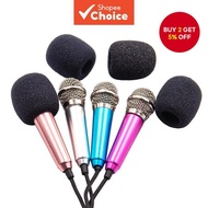 Portable 3.5mm Stereo Studio Mic KTV Karaoke Mini Microphone For Smart Phone Laptop PC Desktop Handh