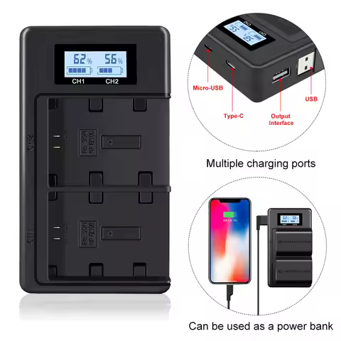 PALO NP-FZ100 NPFZ100 NP FZ100 Battery Charger for Sony NP-FZ100, BC-QZ1, Sony a9,A7R MARK 3, a7R II