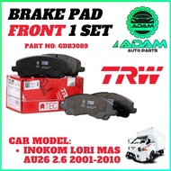 🚨 TRW 🚨 Front Brake Pad Inokom Lori Mas AU26 2.6 01'-10' GDB3089