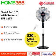 Sona Stand Fan with Remote 16" SFS 1159