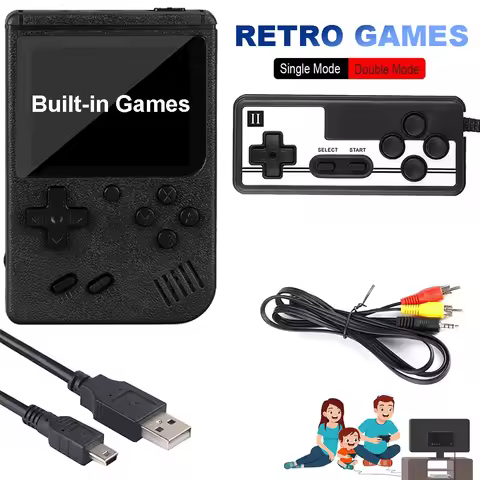 Retro Handheld Game Console 400+ Classical FC Games 2.8-inch Portable Gaming Kids Electronics with c