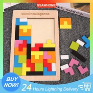 Children Wooden Tetris Tangram Puzzle 40 Pcs Block Intelligence Educational Fun Toy For Kids Toys Baby Thinking Logic Early Education Fun Toys For Girls Toys For Boys Children Gifts