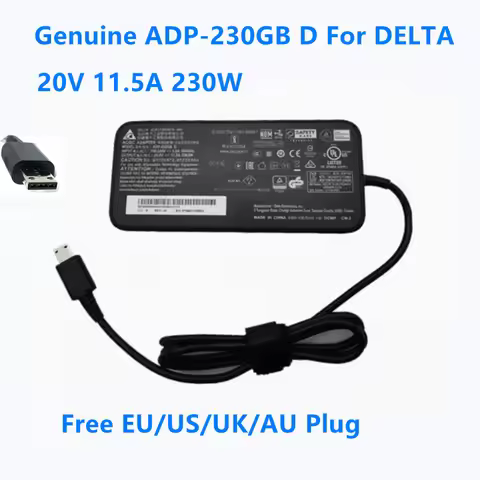 Genuine DELTA ADP-230GB D 20V 11.5A 230W AC Adapter For MSI GP76 GE66 GE76 Laptop Power Supply Charg