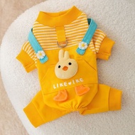 DY Loving Pet Clothes Three-dimensional Chicken Clothing Classic Striped Strap Pants Outfit